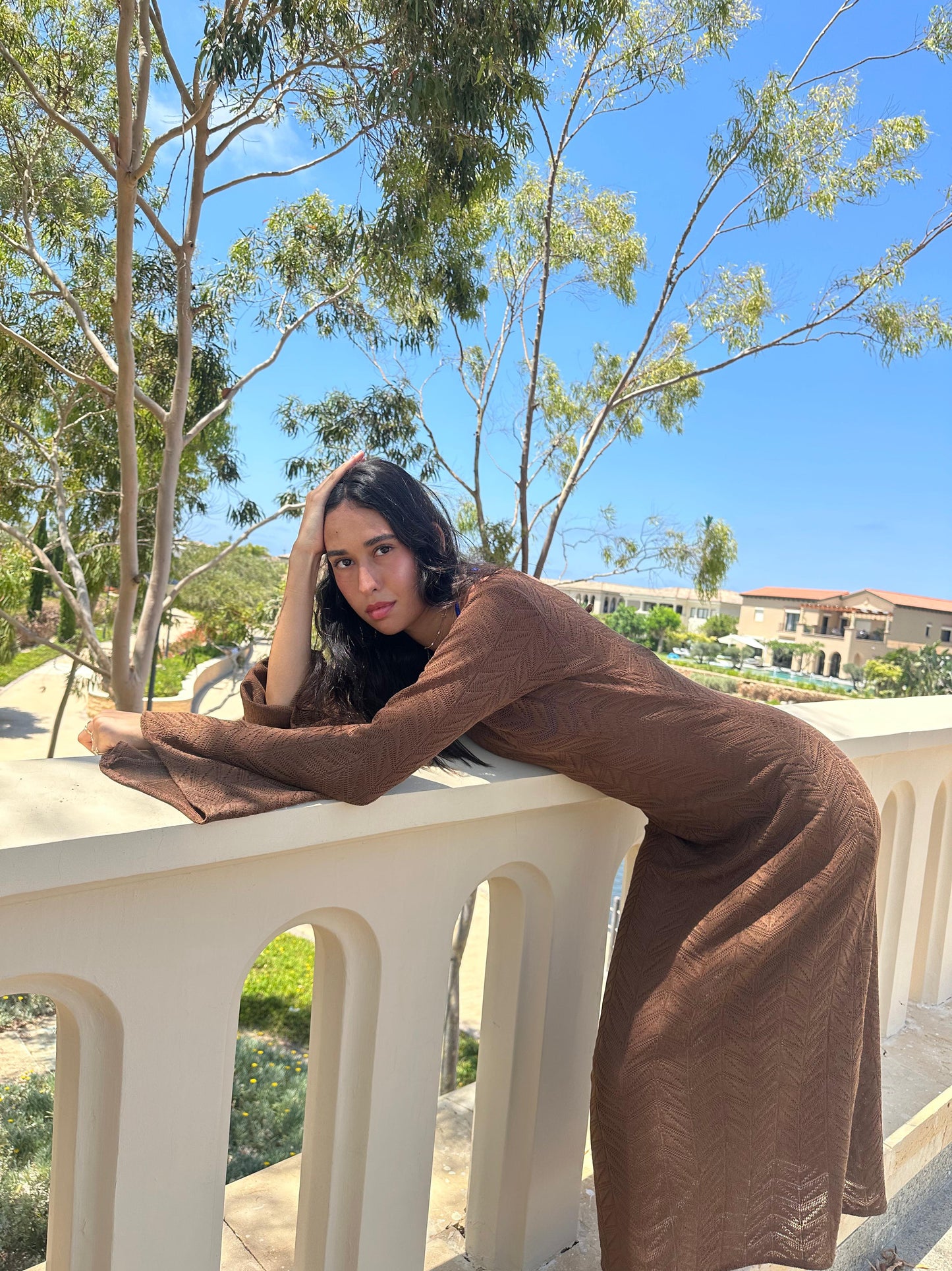 Brown Knitted Dress