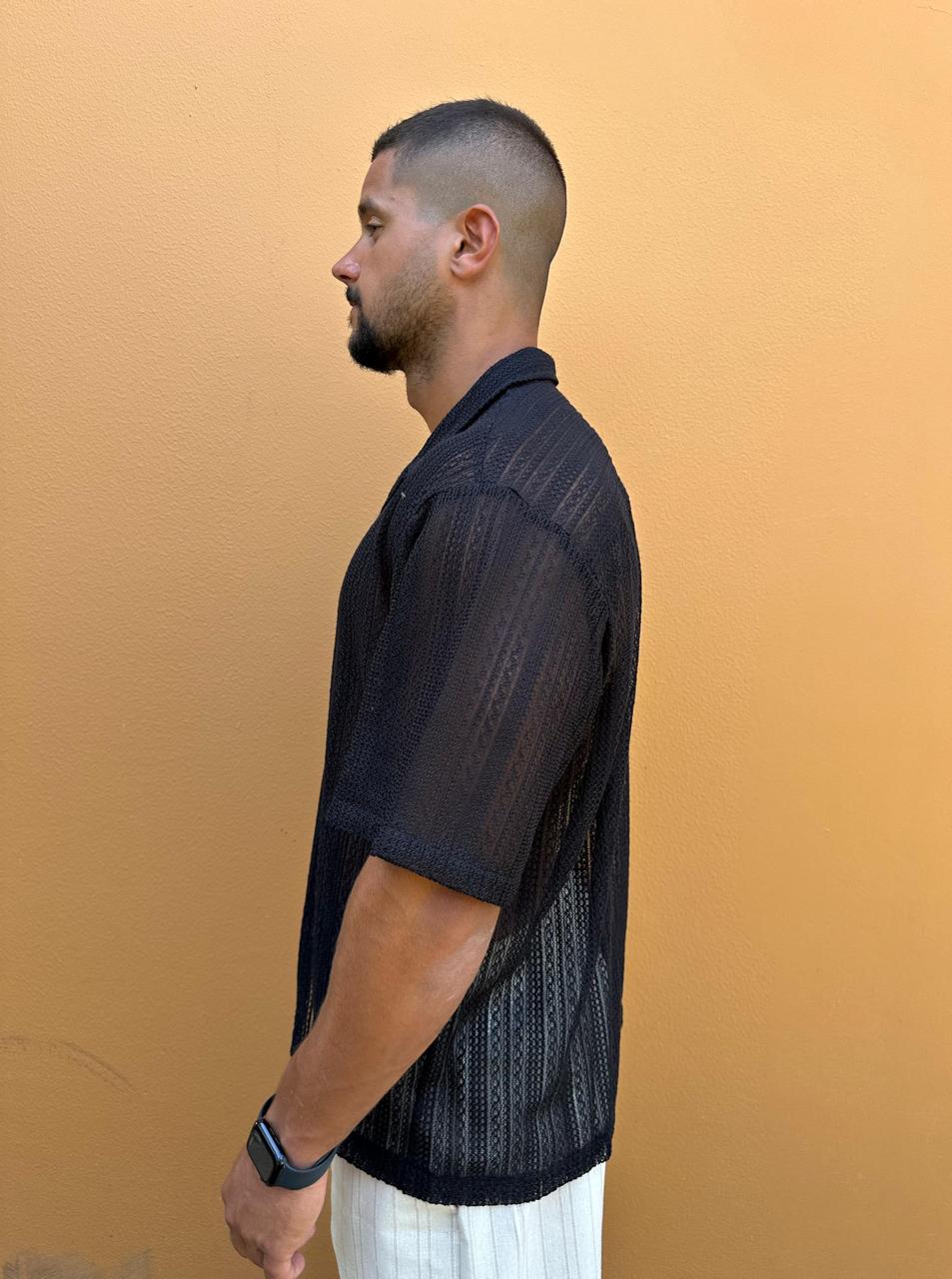 Black Knitted Shirt