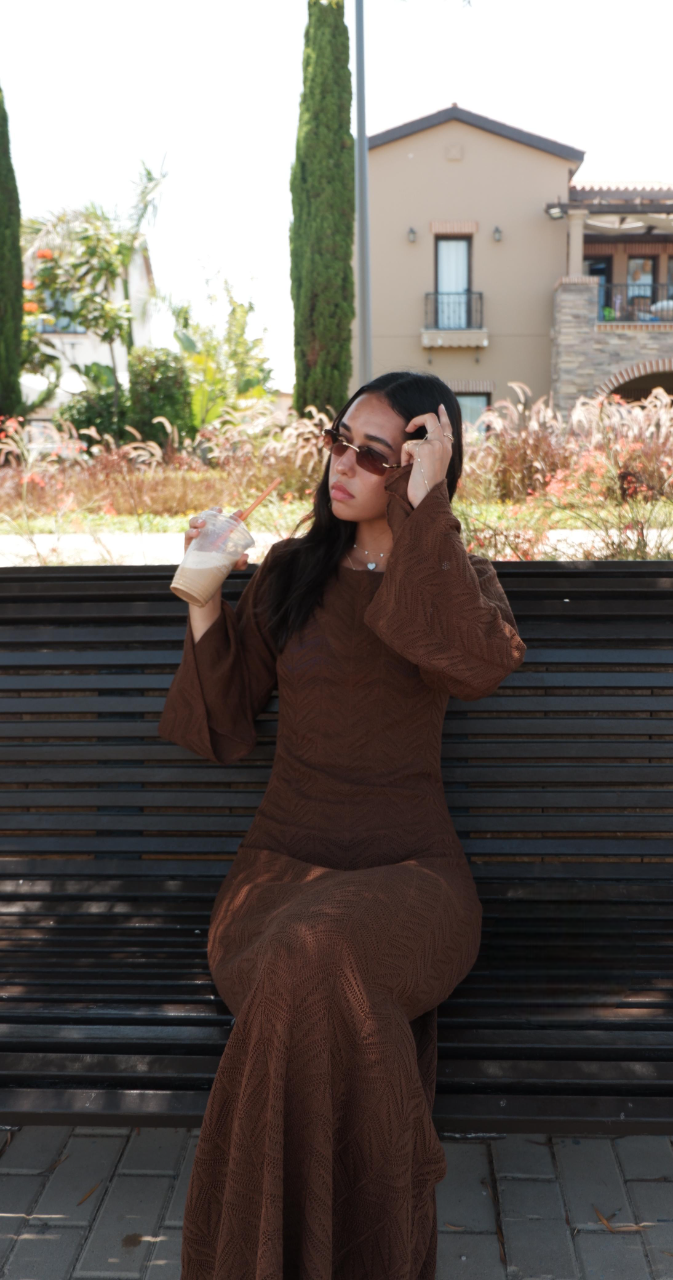 Brown Knitted Dress