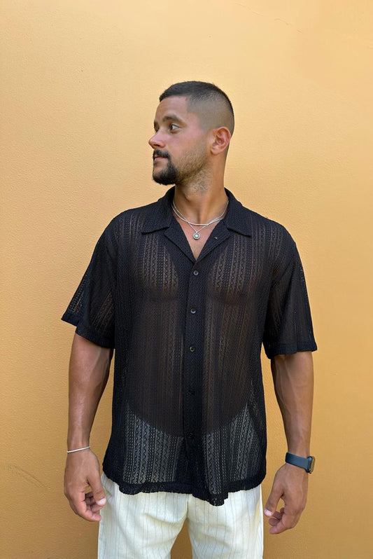 Black Knitted Shirt